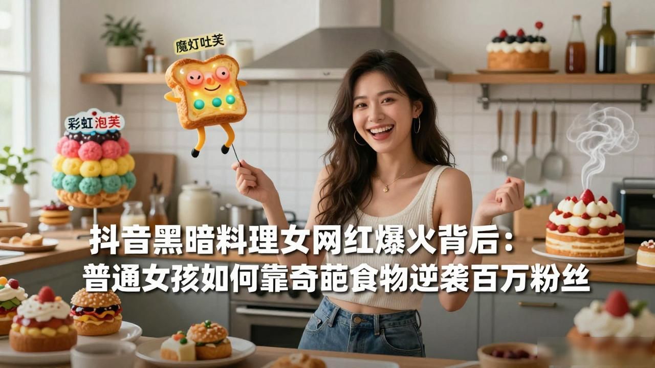 抖音黑暗料理女网红爆火背后：普通女孩如何靠奇葩食物逆袭百万粉丝